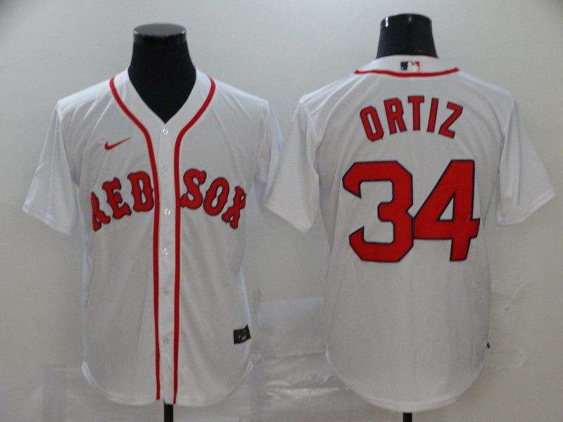 Men Boston Red Sox 34 Ortiz White Nike Game MLB Jerseys